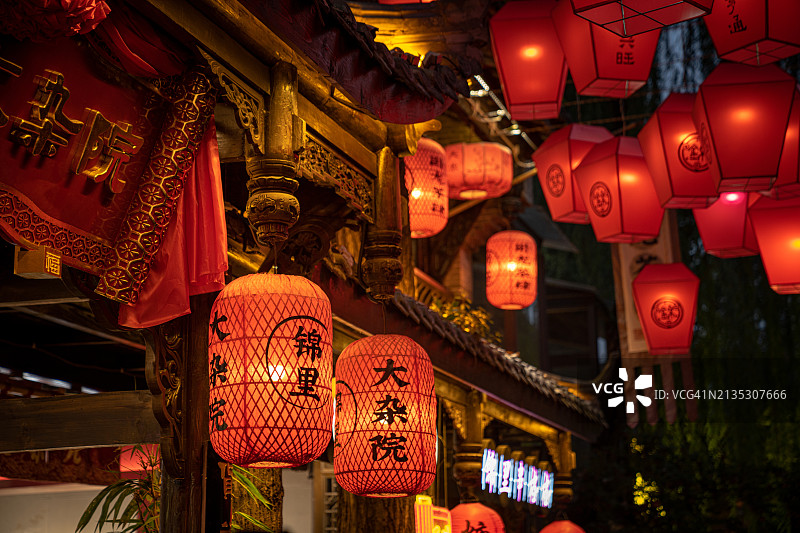 中国四川成都锦里古街图片素材