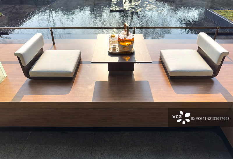 水边茶馆座位图片素材