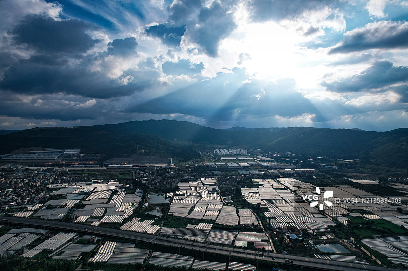 城市航拍景色图片素材