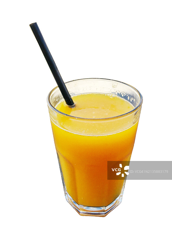 白色背景橙汁图片素材