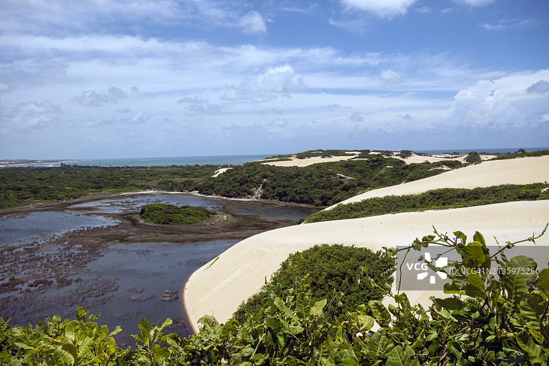 热尼帕布湖，巴西北里奥格兰德州纳塔尔图片素材