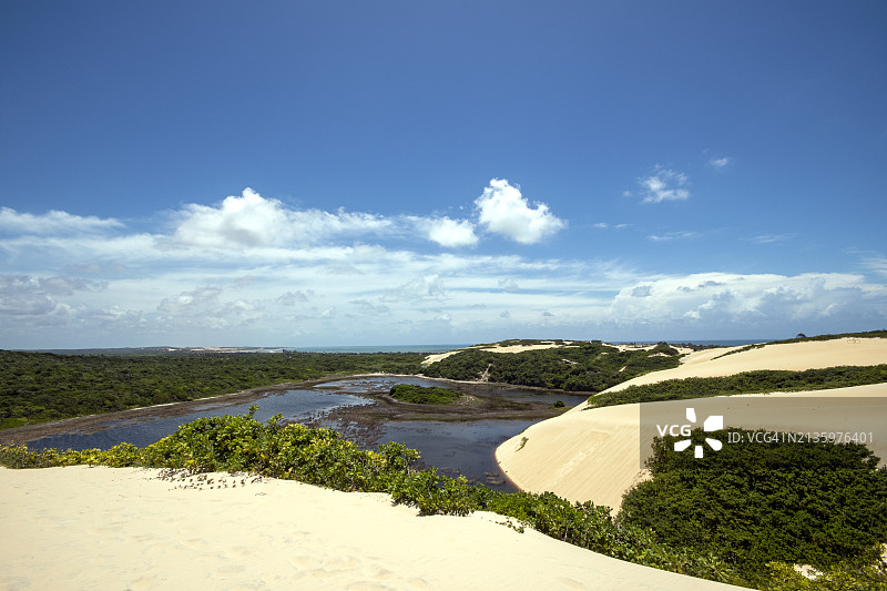 热尼帕布湖，巴西北里奥格兰德州纳塔尔图片素材