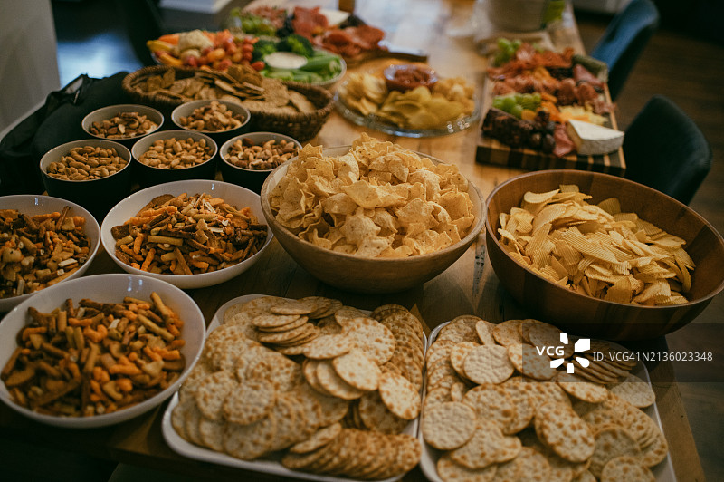 餐盘美食高角度视图，美国德克萨斯州洛克哈特图片素材