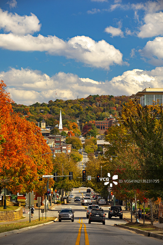 费耶特维尔迪克森街（阿肯色大学附近）图片素材