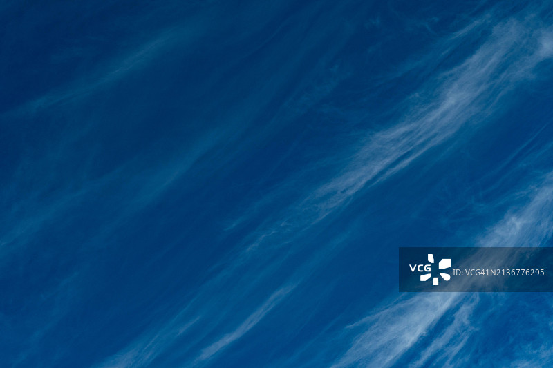 蓝天中美丽的云景全景图片素材