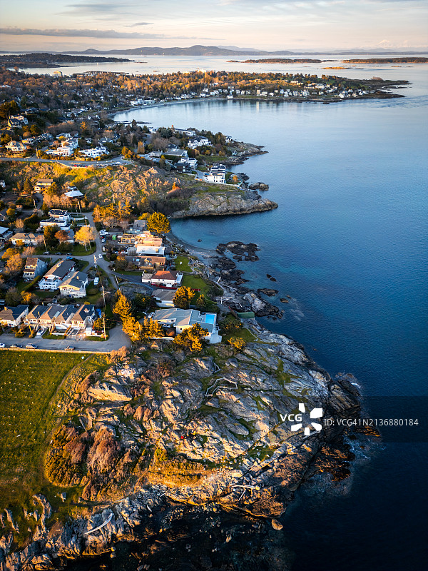 哈林角，加拿大不列颠哥伦比亚省温哥华岛海岸线图片素材