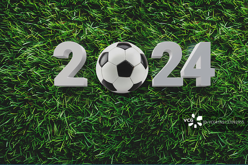 足球场上的2024年足球庆典图片素材