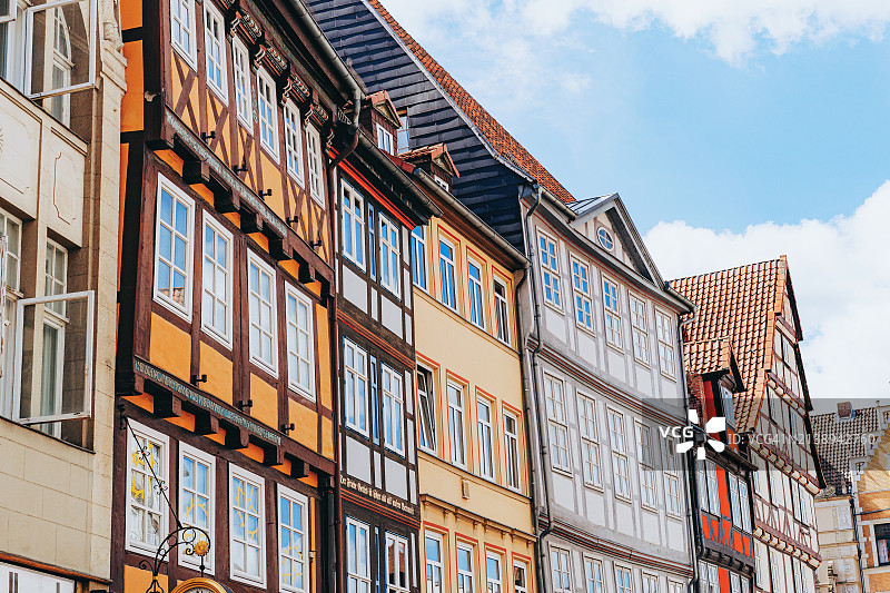 德国下萨克森州汉诺威的传统半木结构房屋图片素材