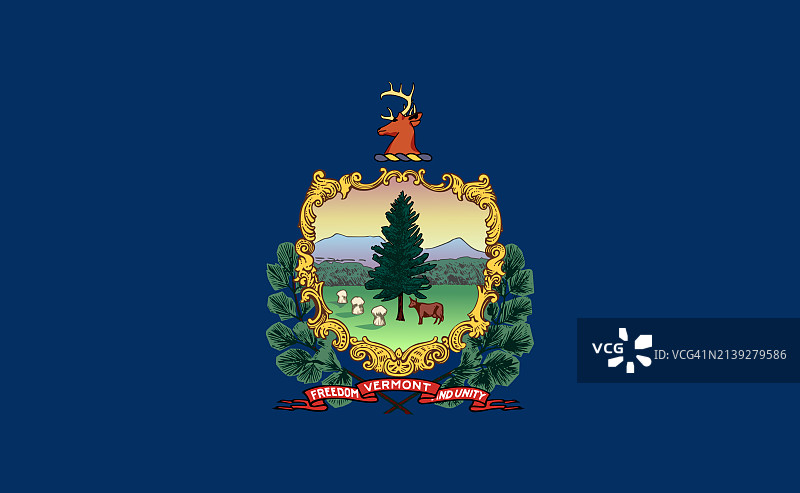 佛蒙特州州旗图片素材