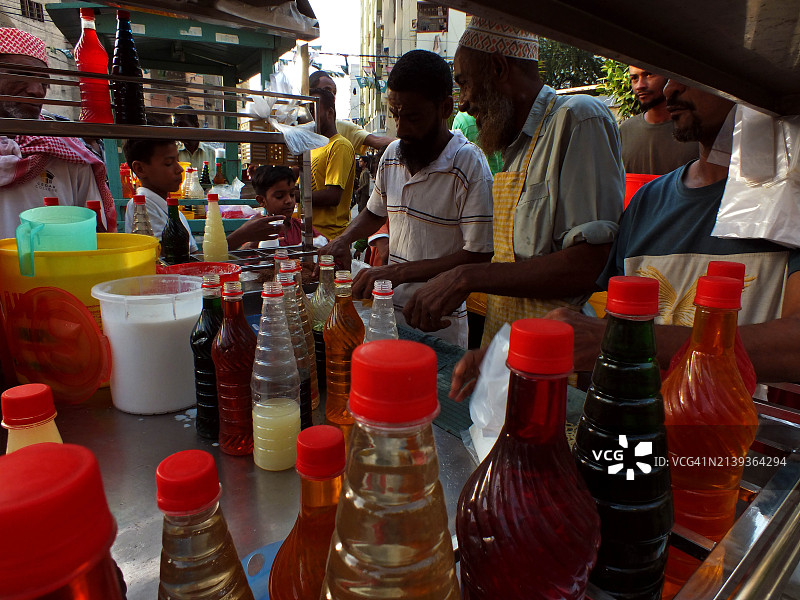 店铺售卖的糖浆饮品图片素材