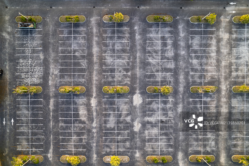 停车场鸟瞰图图片素材