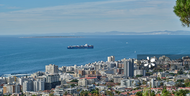南非开普敦大西洋沿岸的海岬航拍图片素材