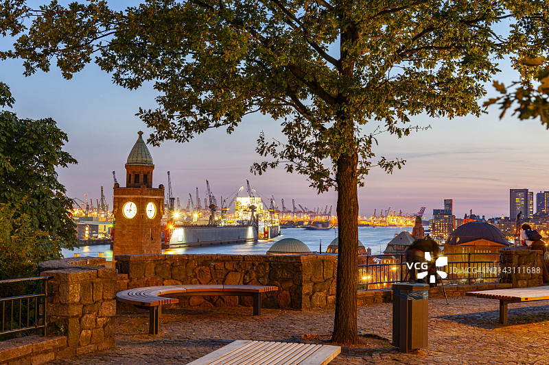 汉堡圣保利码头栈桥图片素材