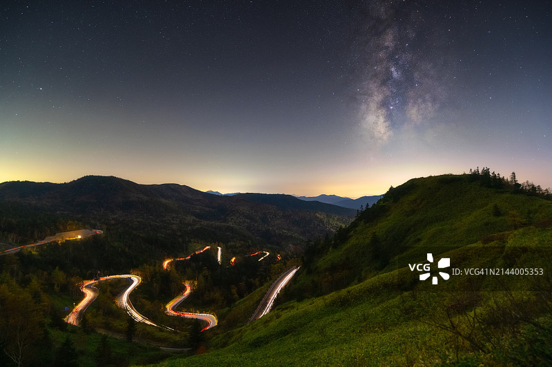日本群马县的银河图片素材