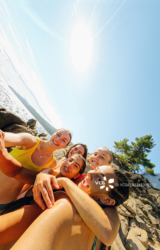 与我的女儿们的春假自拍图片素材