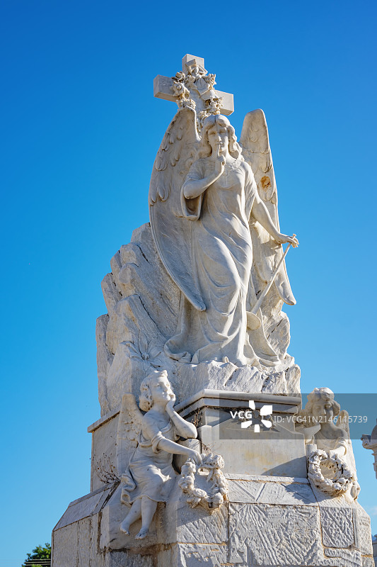 尼加拉瓜格拉纳达公墓的雕像图片素材