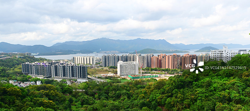 航拍香港白石角住宅楼图片素材