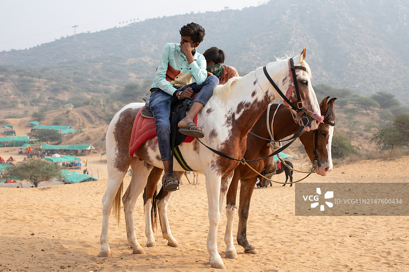 印度普什卡骆驼集市图片素材