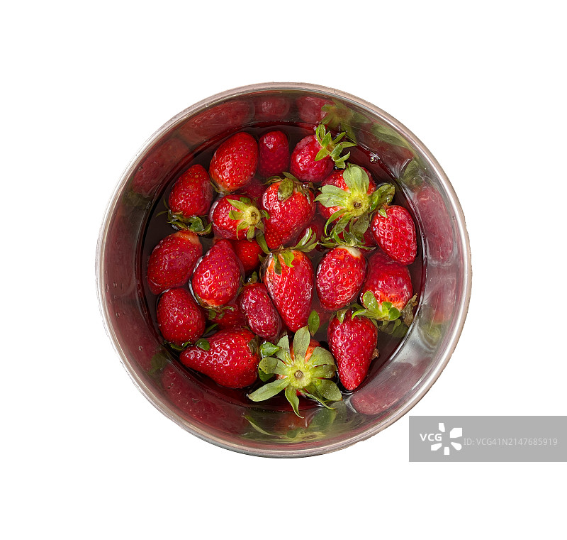 白色背景上的草莓图片素材