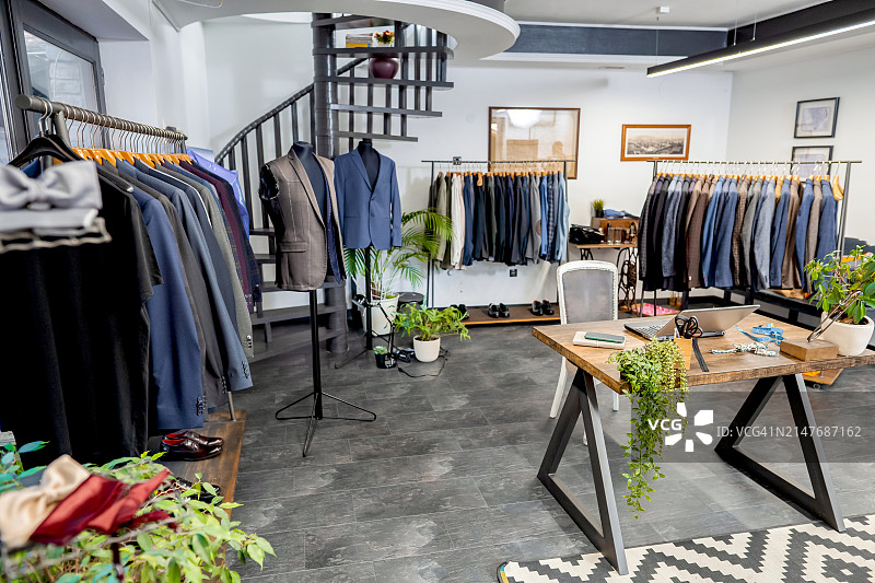 空旷的男装店图片素材
