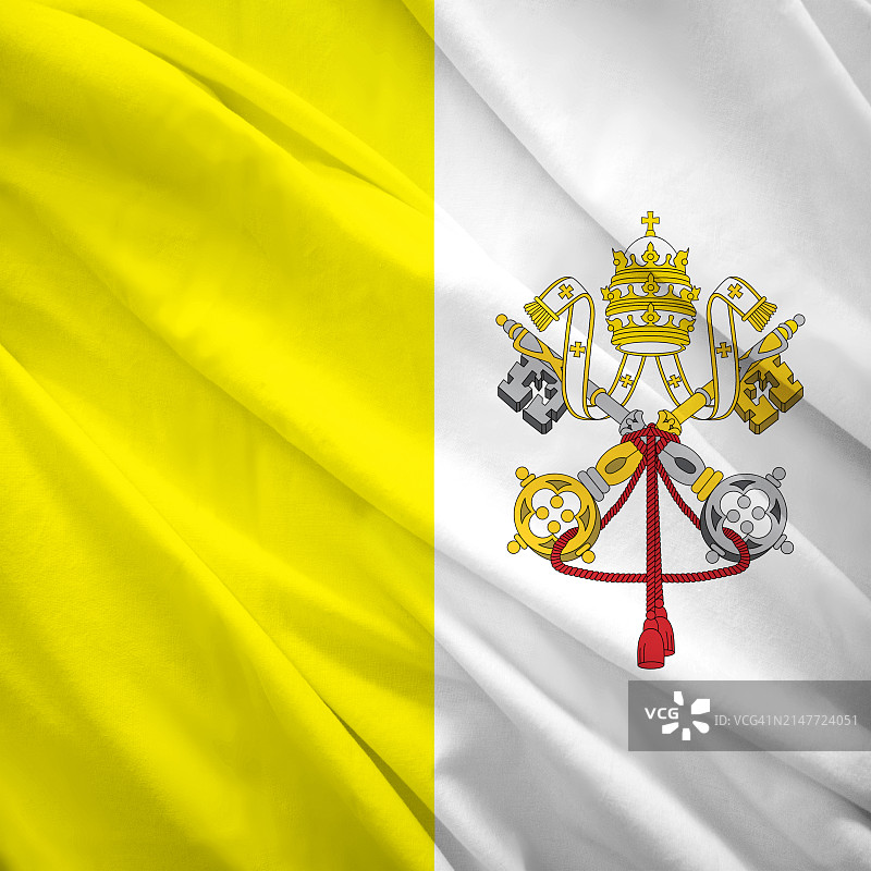 梵蒂冈城旗帜图片素材