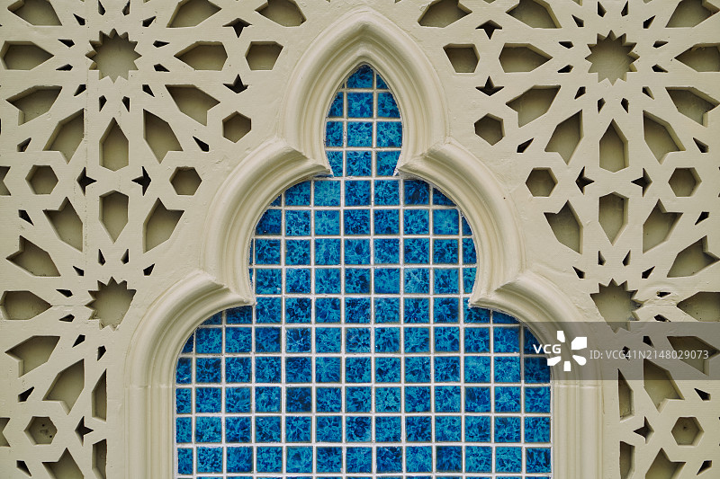 开斋节穆巴拉克伊斯兰/阿拉伯风格马赛克图案背景图片素材