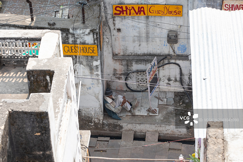 普什卡市中心鸟瞰图图片素材