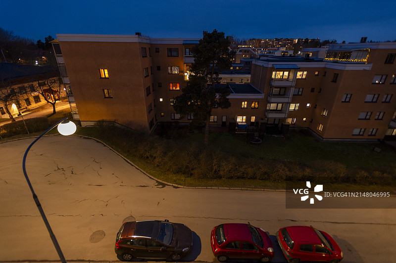 斯德哥尔摩郊区黄昏景色图片素材