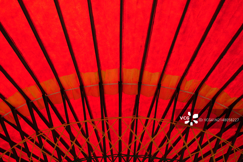 红色雨伞特写，日本风光图片素材