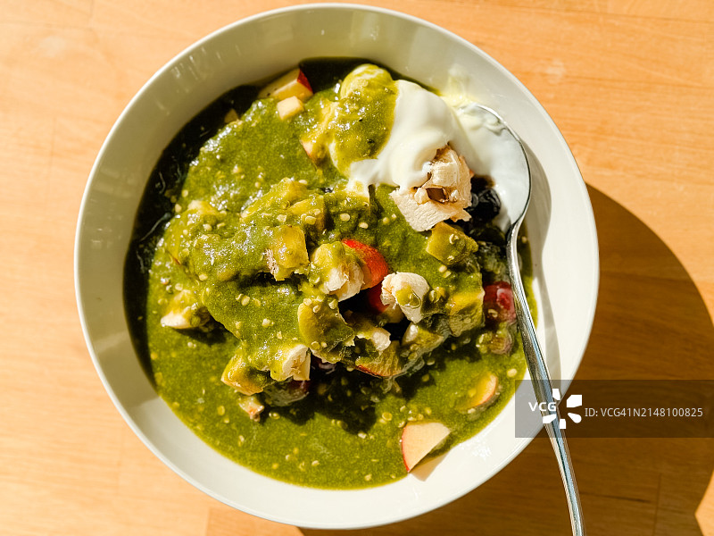 纯素冰沙碗特写图片素材