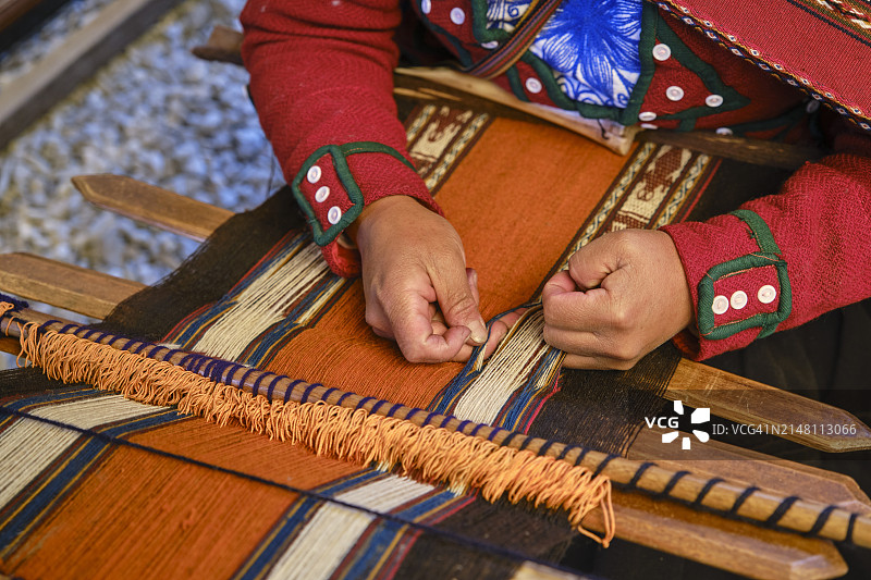 秘鲁钦切罗传统纺织图片素材