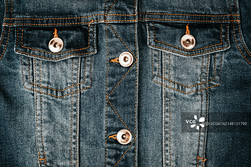 蓝色牛仔布纹理背景图片素材