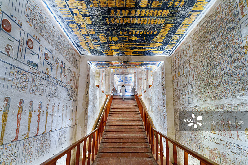 埃及帝王谷陵墓内部图片素材