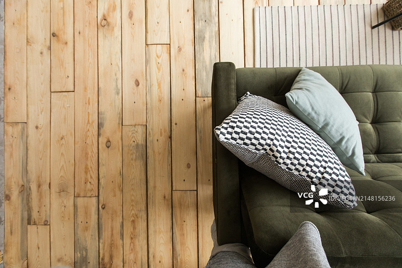 家中沙发高角度景观图片素材