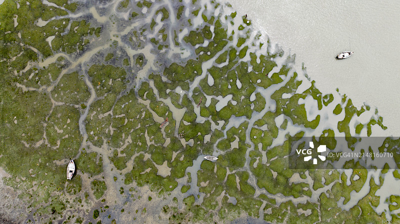 孟加拉国湖泊鸟瞰图片素材