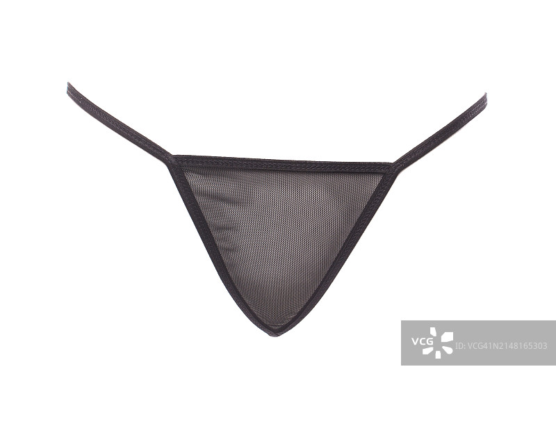 白色背景上的黑色文胸特写图片素材