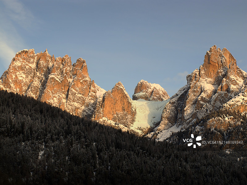 意大利圣乔瓦尼迪法萨岩石山脉全景图片素材