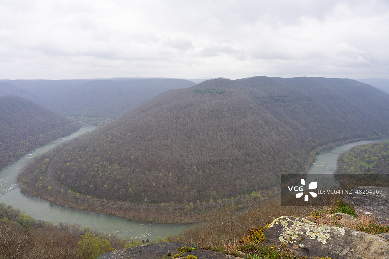 新河峡谷瞭望台图片素材