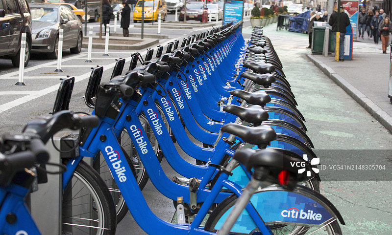纽约曼哈顿花旗单车出租图片素材