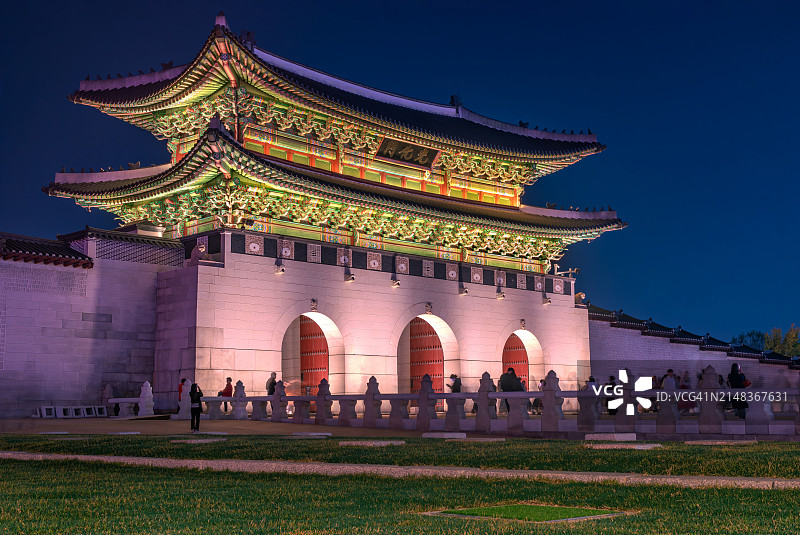 韩国首尔的旧皇宫图片素材