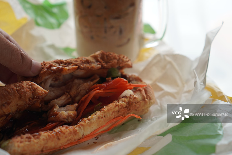 烟熏鸡肉 sandwich图片素材