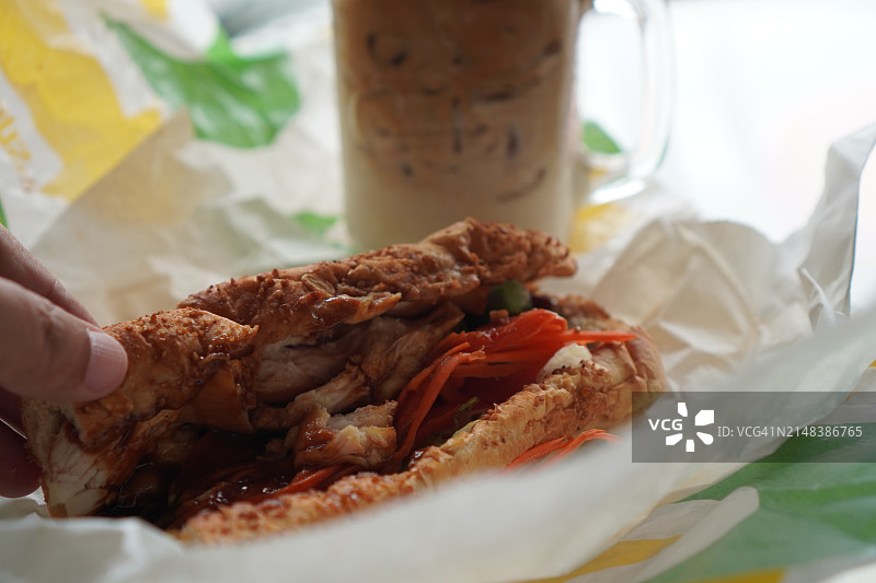 烟熏鸡肉 sandwich图片素材