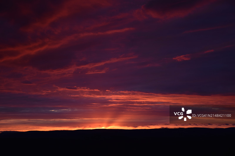 日落时壮观的天空景色图片素材
