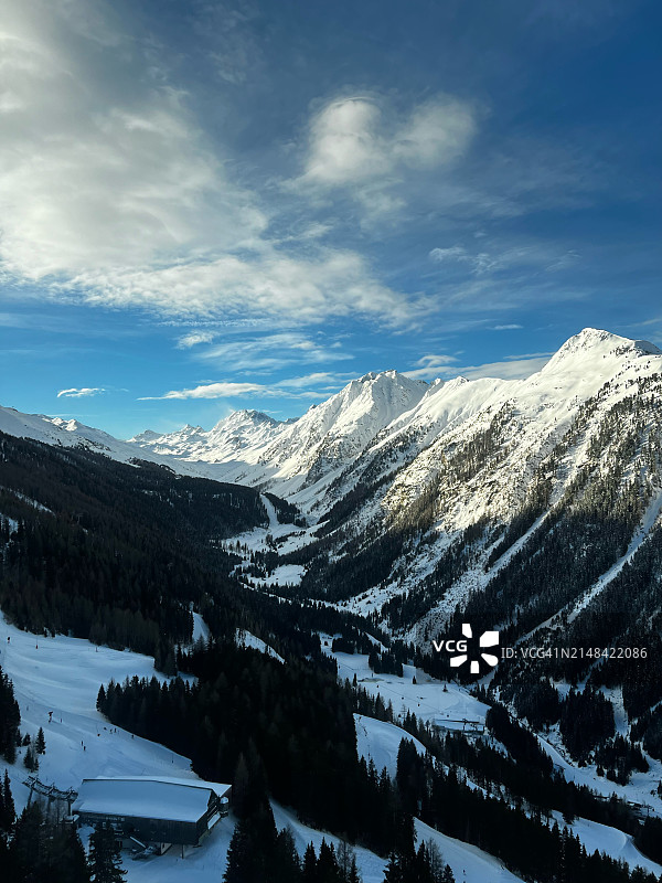 奥地利蒂****罗**尔**伊施格尔雪山风光图片素材