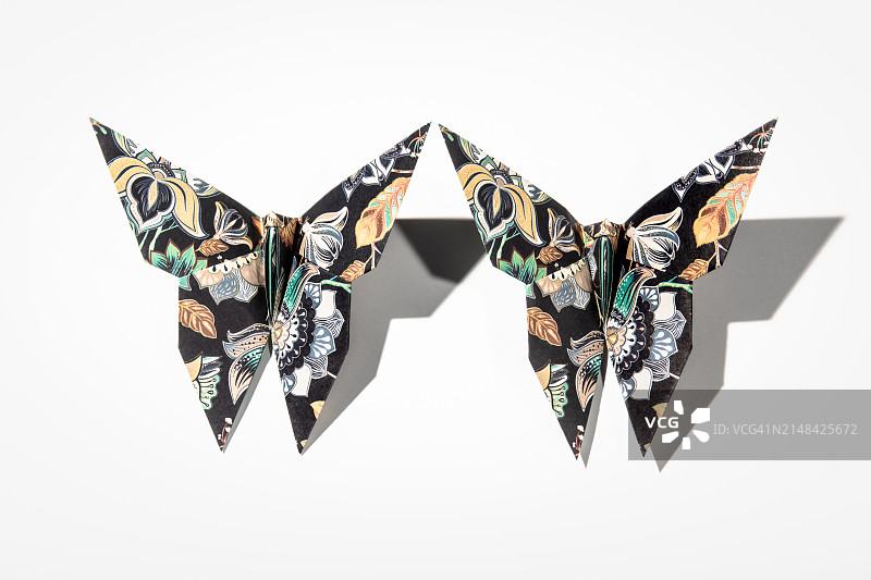 白色背景下的彩色文胸特写图片素材