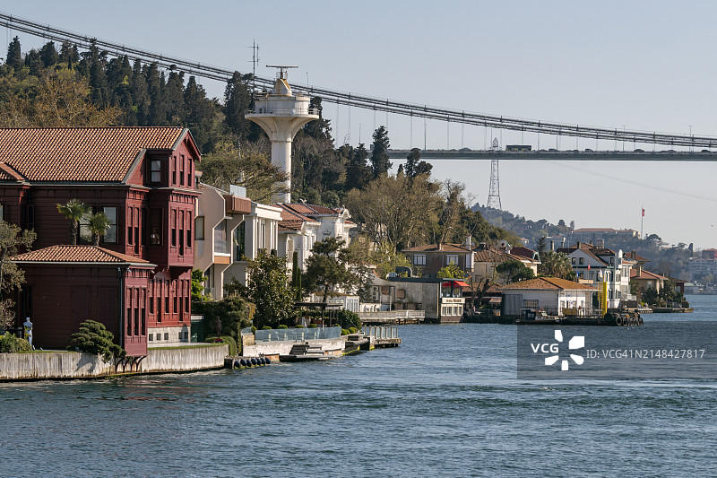 土耳其伊斯坦布尔的博斯普鲁斯海峡图片素材