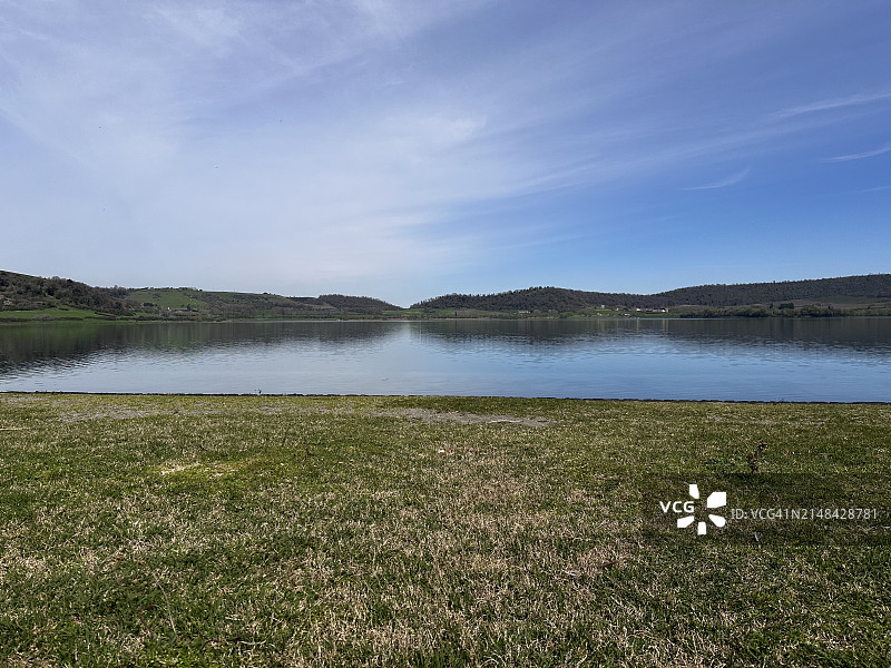 意大利拉齐奥布拉恰诺湖景风光图片素材