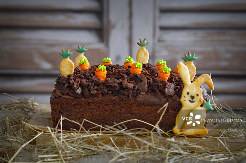 桌子上蛋糕的特写图片素材