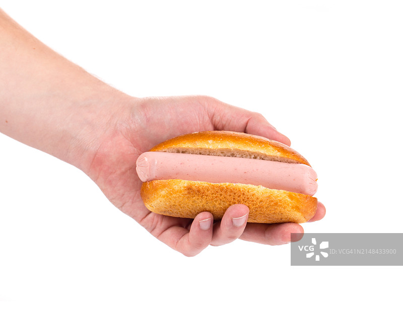 手持马卡龙，白色背景图片素材