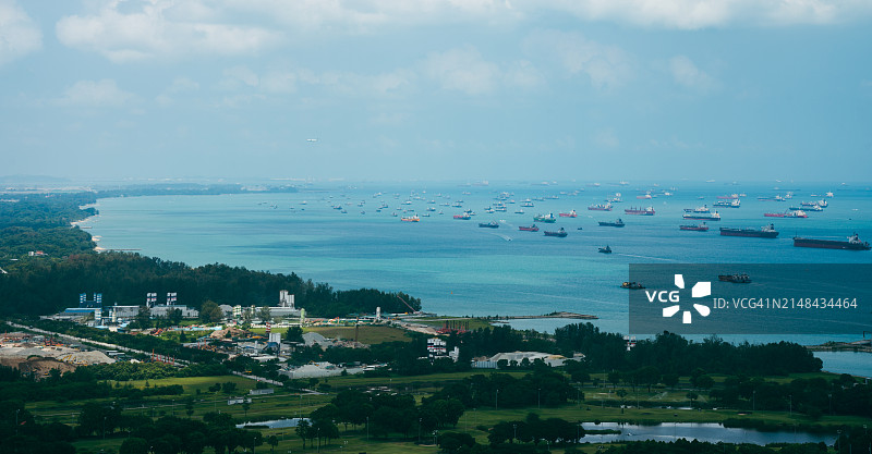 新加坡海天城市建筑俯瞰图图片素材